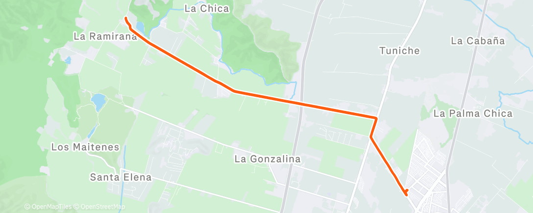 Map of the activity, Afternoon Ride