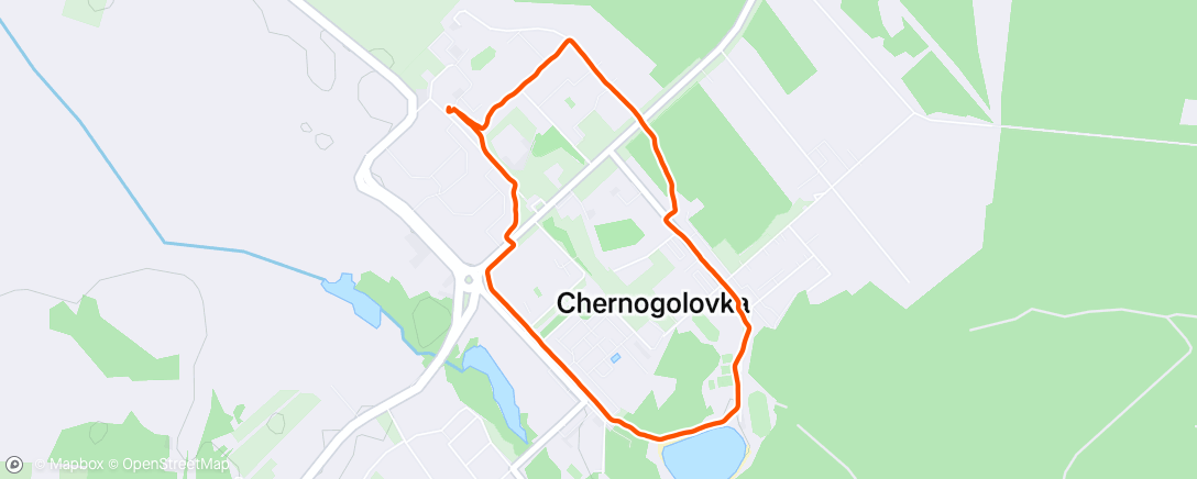 Map of the activity, Morning Run