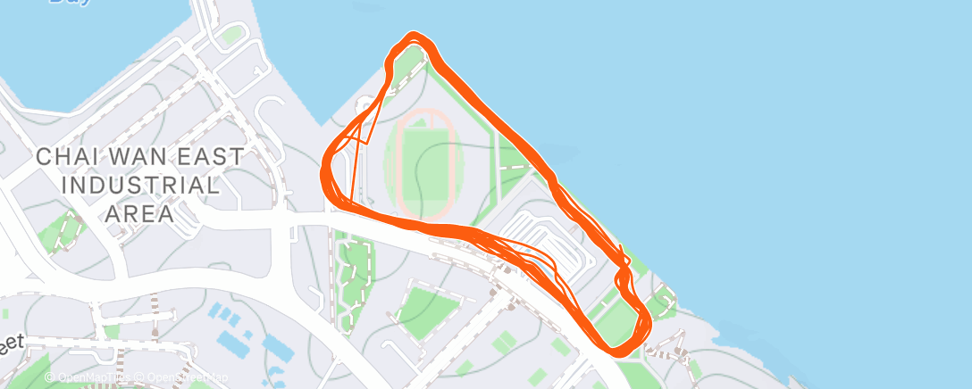 Map of the activity, Afternoon Run