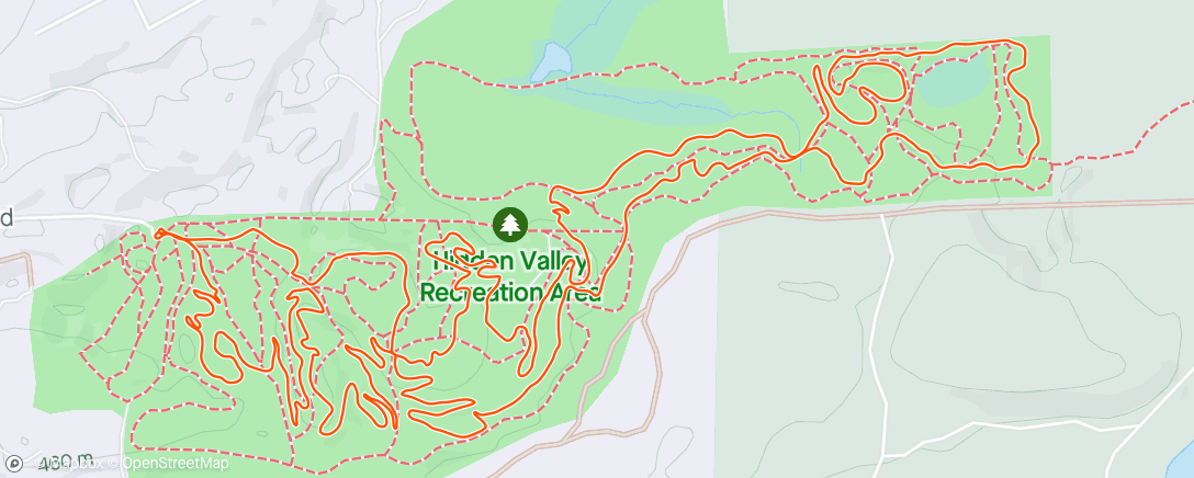 Map of the activity, Hidden Valley