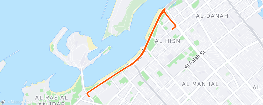 Map of the activity, ADNOC 10K Run