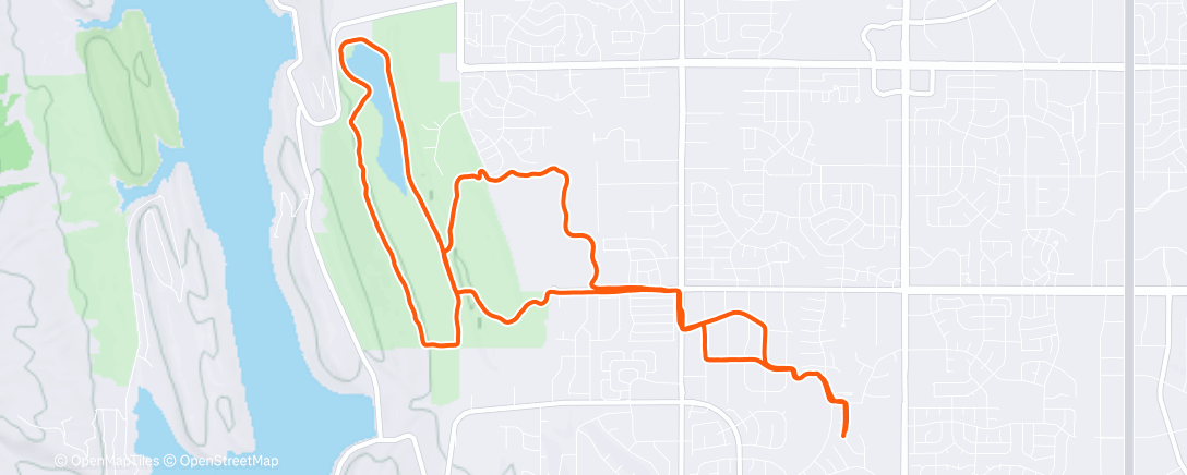 Map of the activity, Big trail run guy