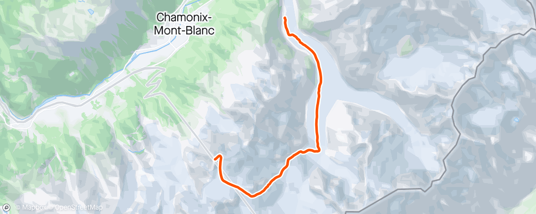 Map of the activity, ‘Nother lap of the vallée blanche