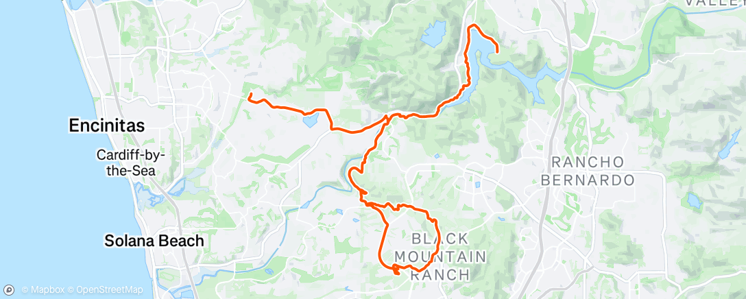Map of the activity, Evening Ride
