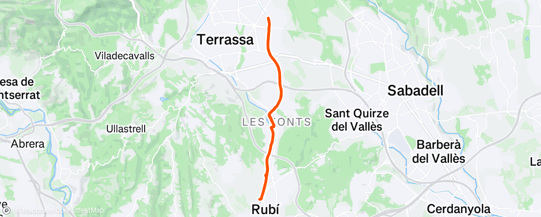 Map of the activity, Carrera de mañana