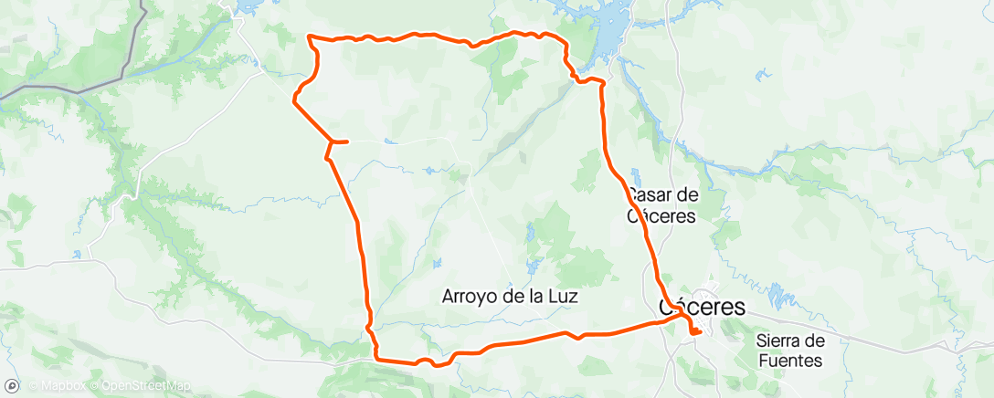 Kaart van de activiteit “Garrovillas-Mata-Viila del Rey- Brozas- Aliseda y pa casa”