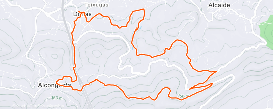 Map of the activity, PR9 - Rota dos Castanheiros