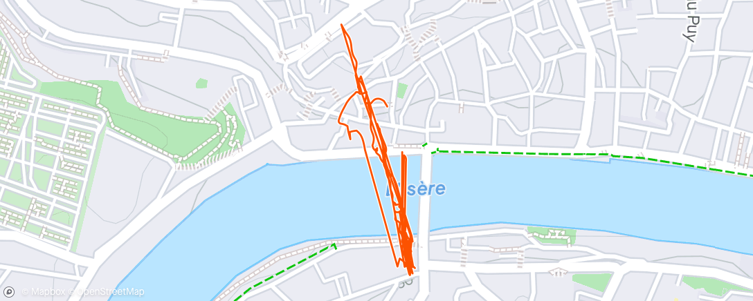 Mapa da atividade, Course sur tapis dans l'après-midi