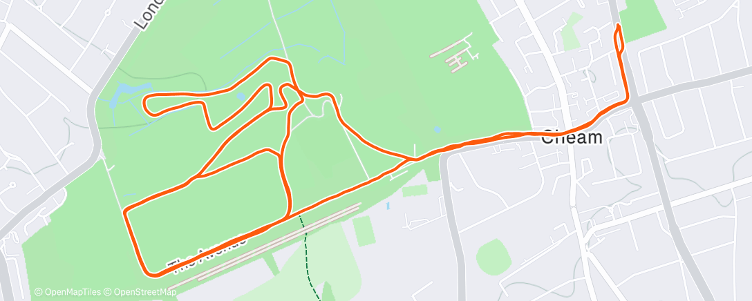 Map of the activity, Morning Run