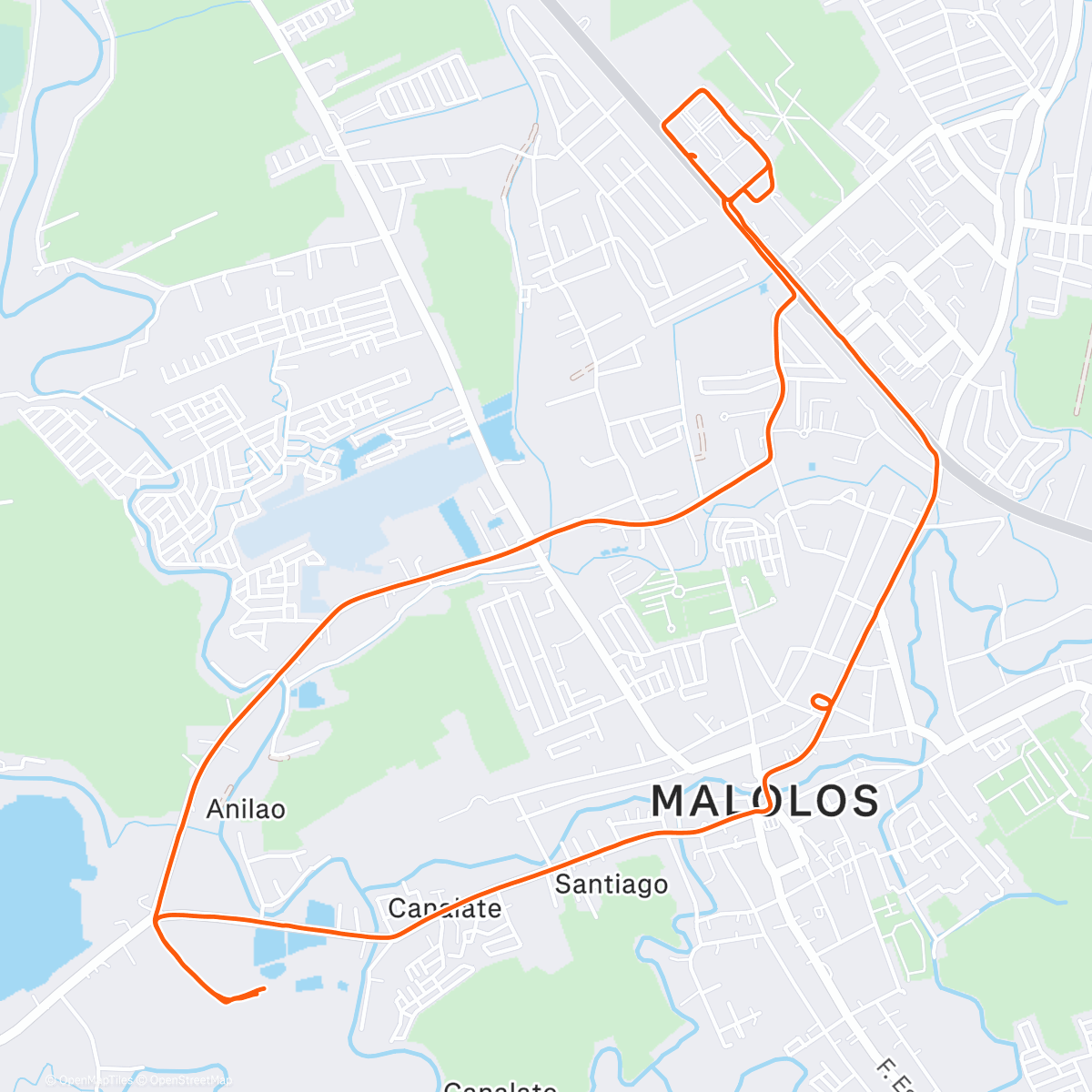 Map of the activity, Simbang Gabi Ride