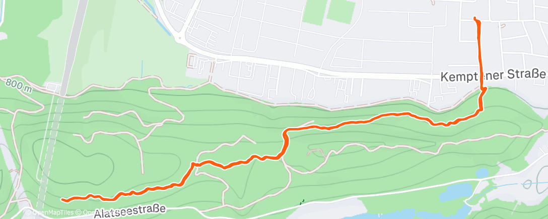 Map of the activity, Traillauf am Morgen