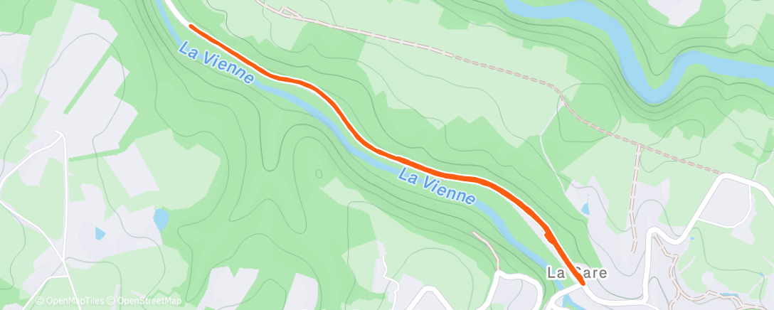 Map of the activity, Evening Run