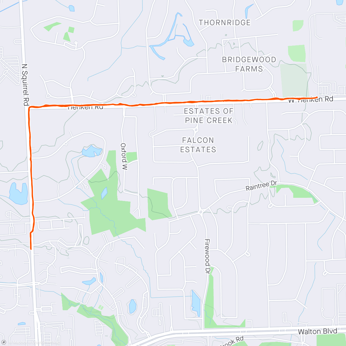 Map of the activity, 4mi chilly /Lacey