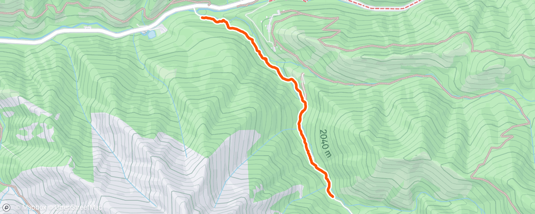 Map of the activity, Afternoon Hike