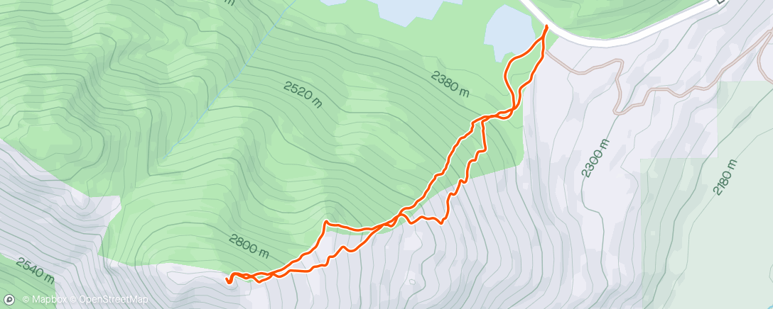 Map of the activity, Waterhouse Peak