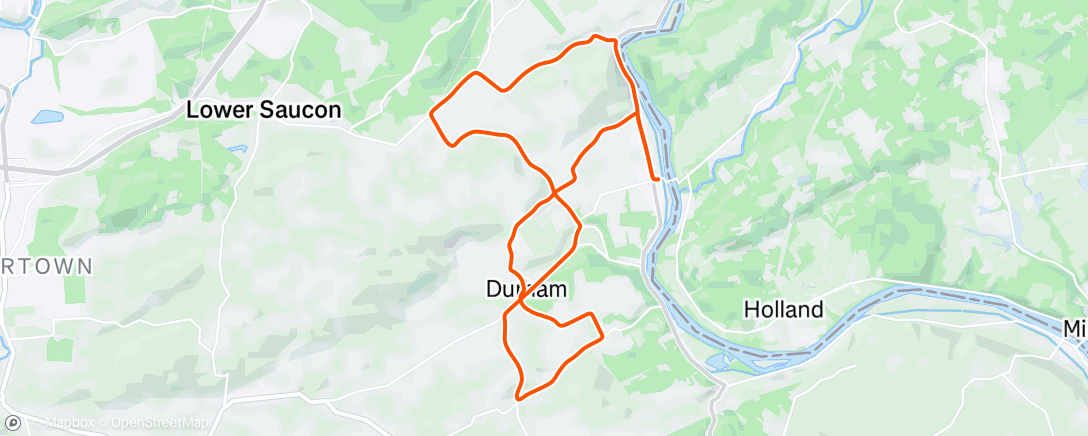 Map of the activity, Lunch Ride