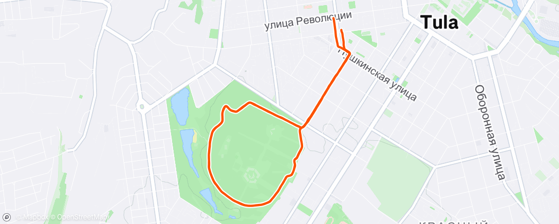 Map of the activity, Night Run