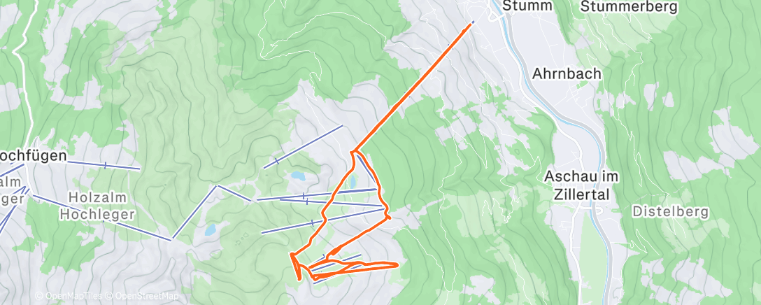 Карта физической активности (Morning Alpine Ski)