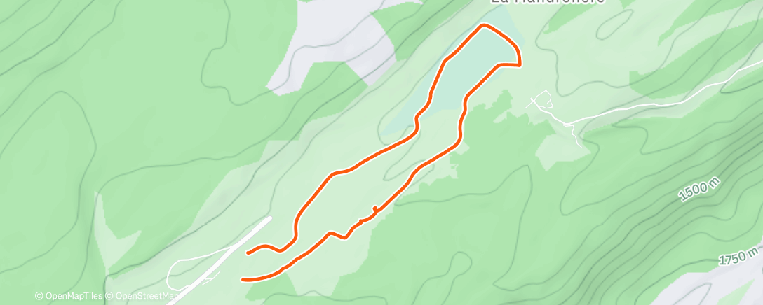 Map of the activity, Ski nordique le midi