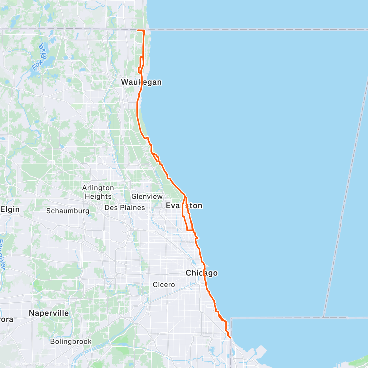 Map of the activity, Tri-State Challenge