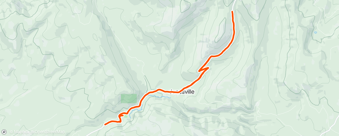 Mapa de la actividad, Up the Pass from Cherry Hill camp