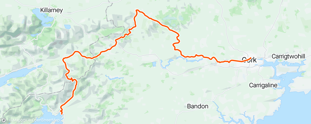 Map of the activity, Bikepacking