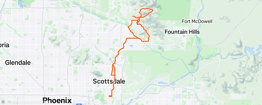 Map of the activity, Lunch Ride