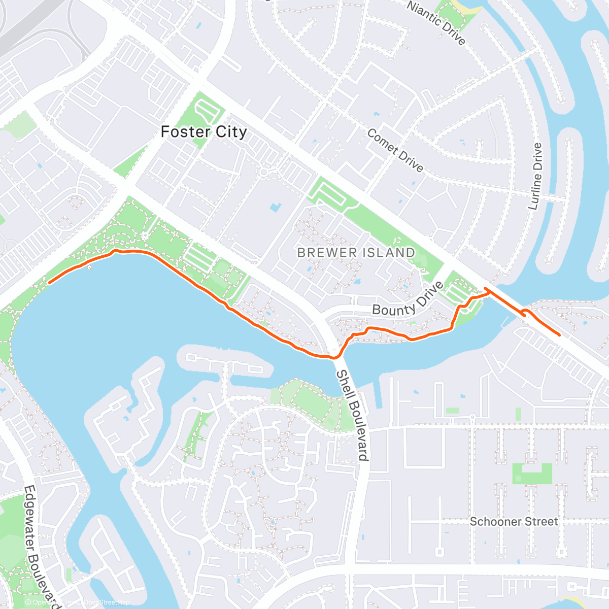 Карта физической активности (Foster City)