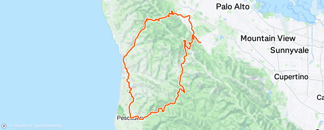 Map of the activity, Coffee Ride