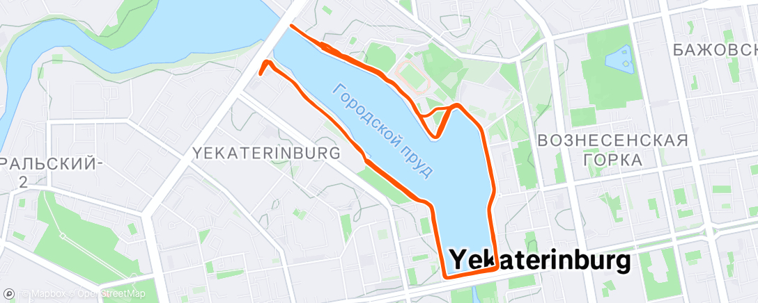 Map of the activity, Дневной забег