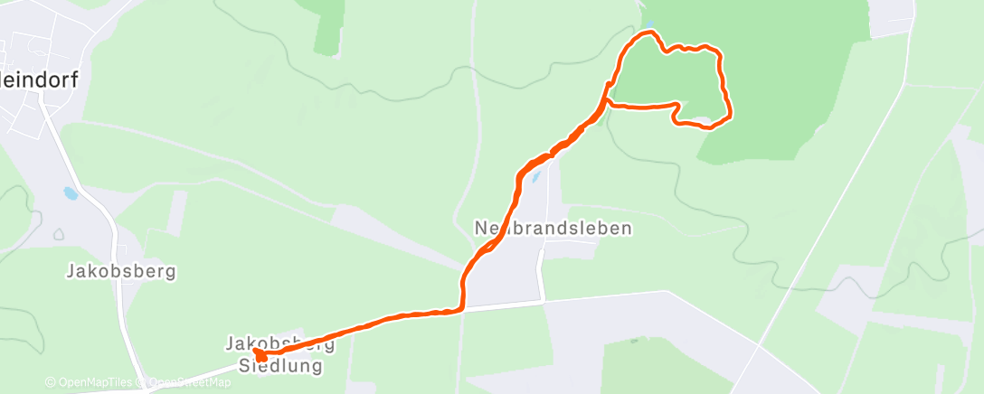 Карта физической активности (Lauf am Nachmittag)