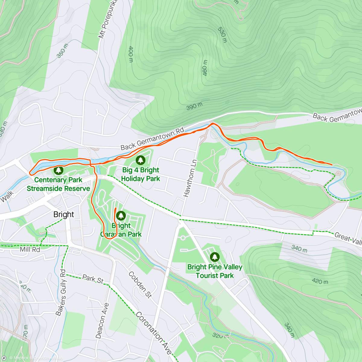 Mapa da atividade, Afternoon Gravel Ride