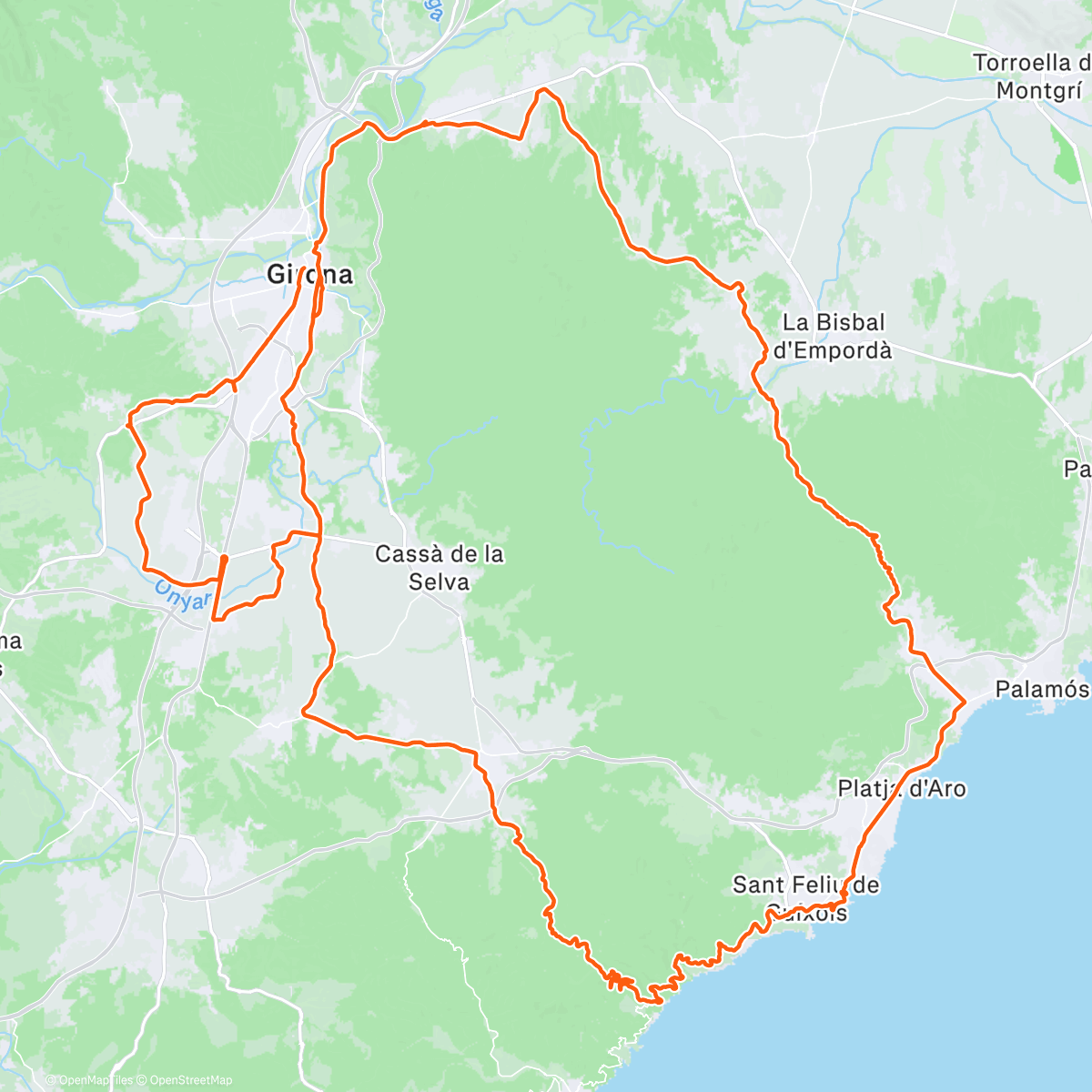 Map of the activity, Fahrt am Morgen