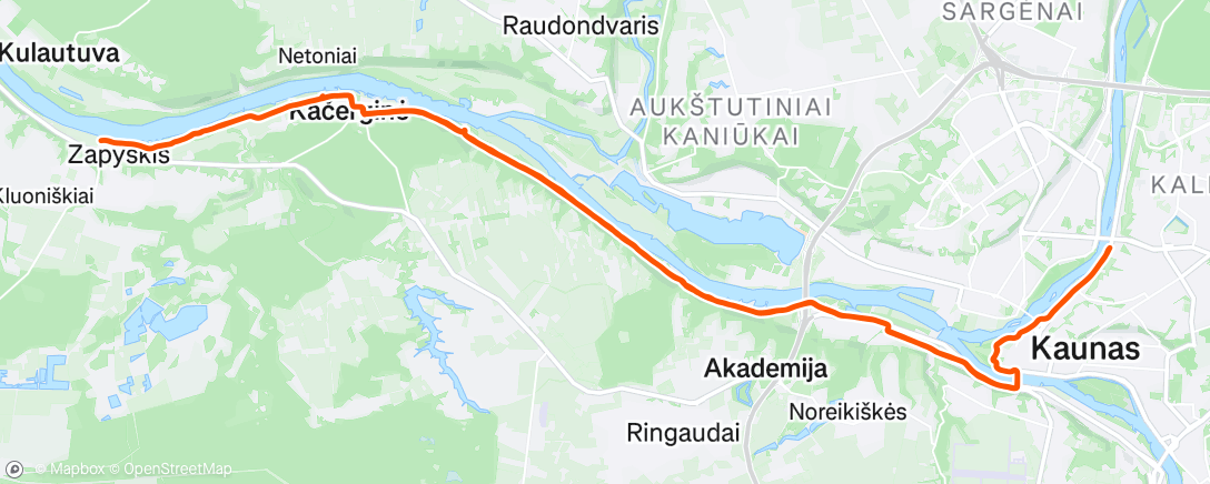 Map of the activity, Afternoon Ride
