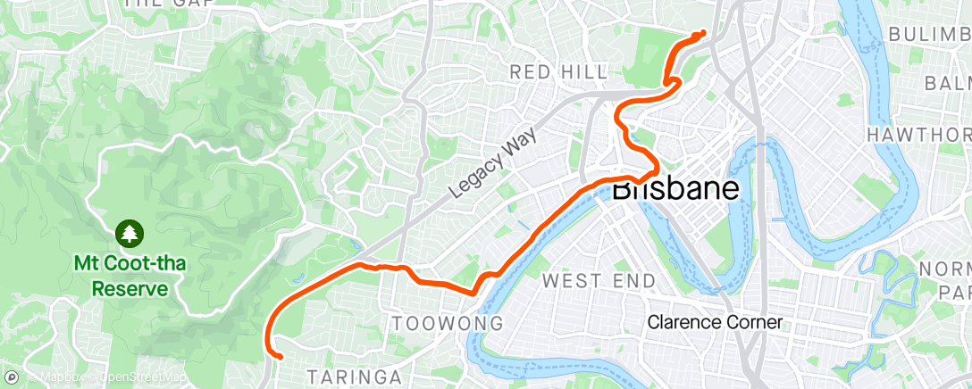 Map of the activity, Road ride - Commute