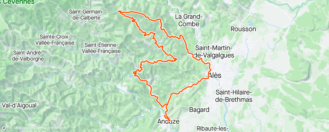 Map of the activity, 🇫🇷Anduze 3… als een god in Frankrijk 🌞
