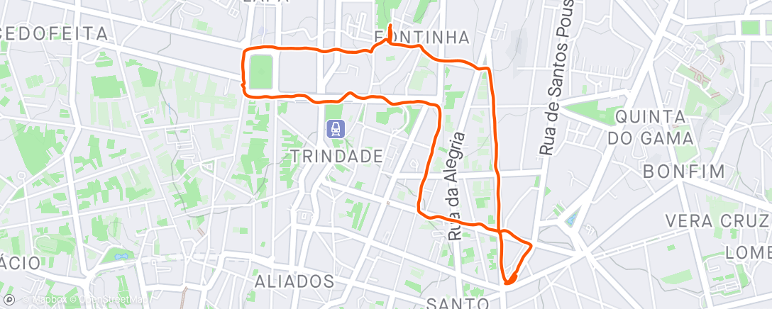 Map of the activity, Caminhada 🦅☑️