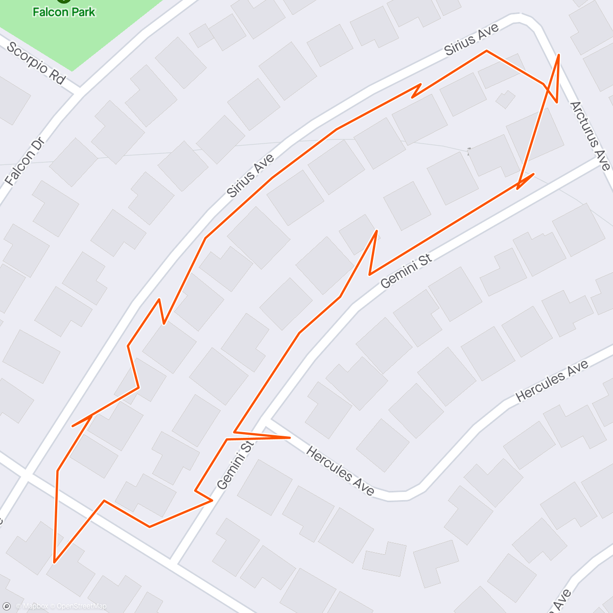 Map of the activity, Max took Higgins for a walk with his Fi dog collar