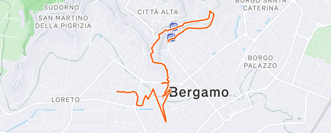 Map of the activity, Camminata all'aperto