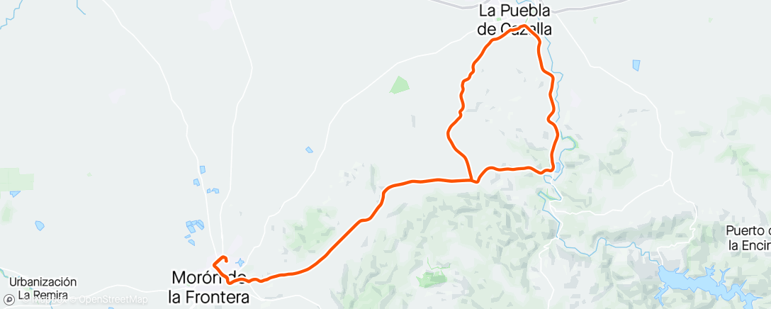 Map of the activity, MTB. Morón-Morcillo-balsa-Puebla-Fuenlonguilla-Morón
