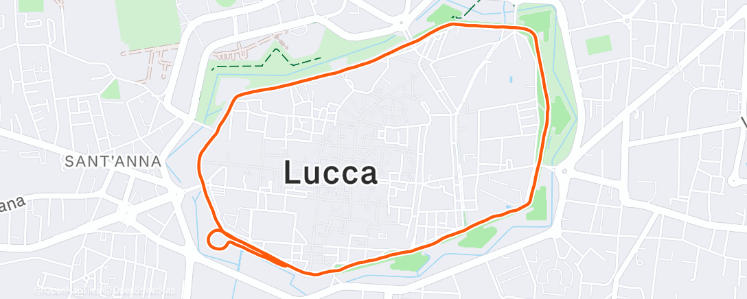Map of the activity, Lucca parkrun