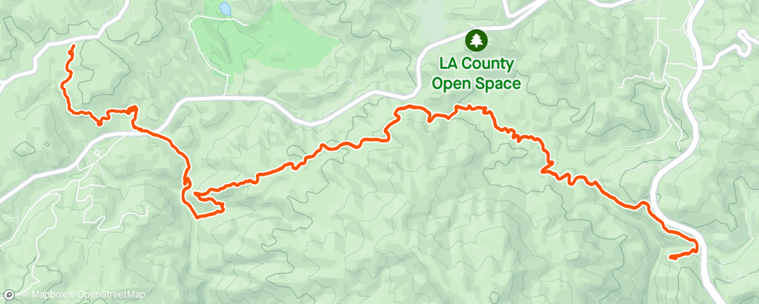 Map of the activity, Newton Canyon to Mulholland O/B
