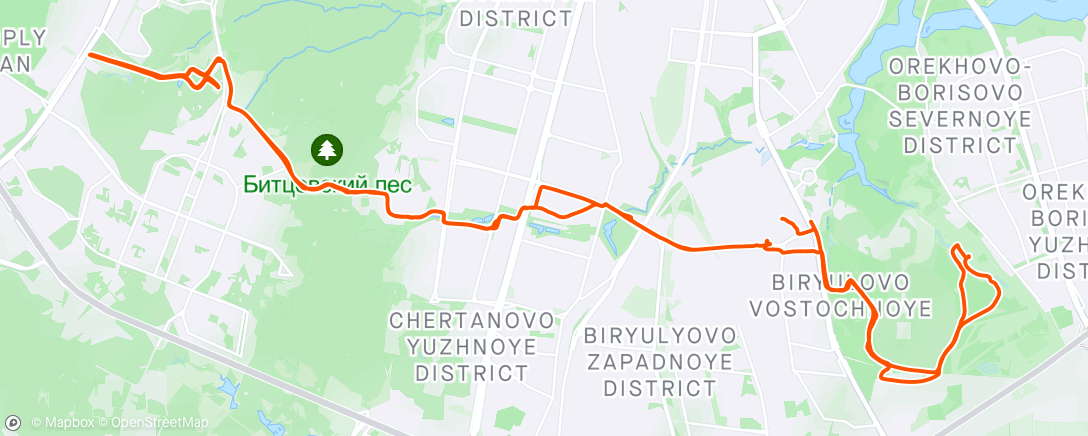 Map of the activity, Узкое