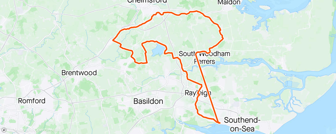 Map of the activity, Lost the first bit of the ride (should be 56m)
