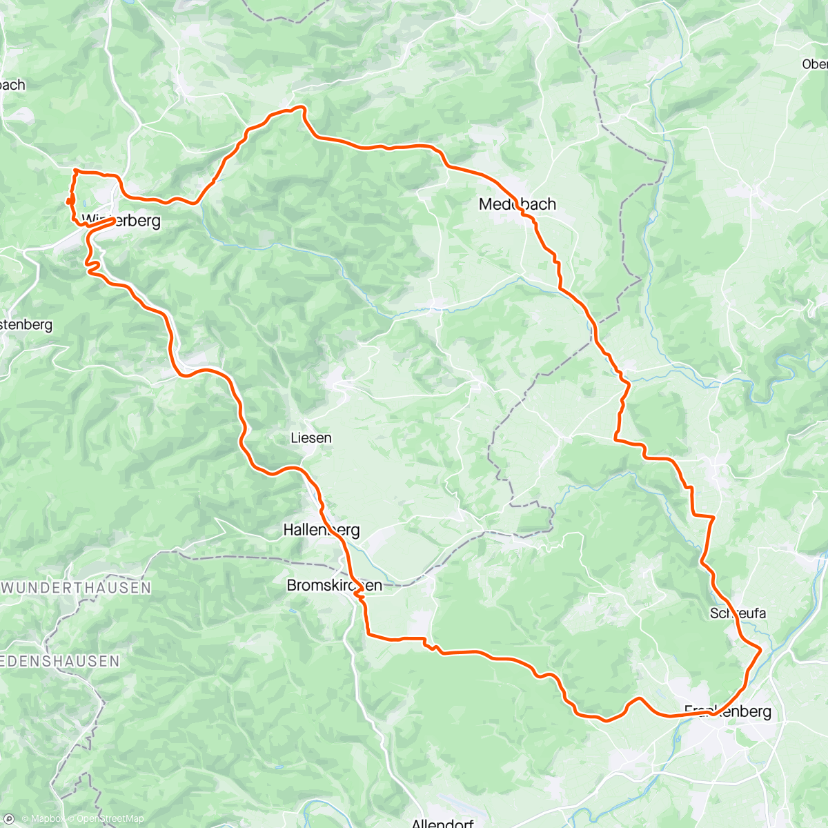 Map of the activity, Toscane in Duitsland