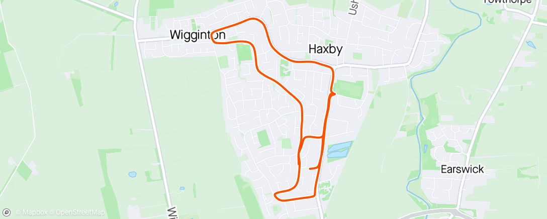 Map of the activity, Haxby Runners 5k w/ Neil