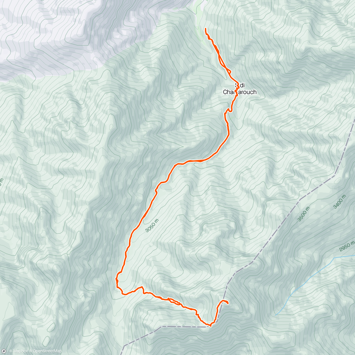 Map of the activity, Mount toubkal atlas mountain range 🏔️ 😎