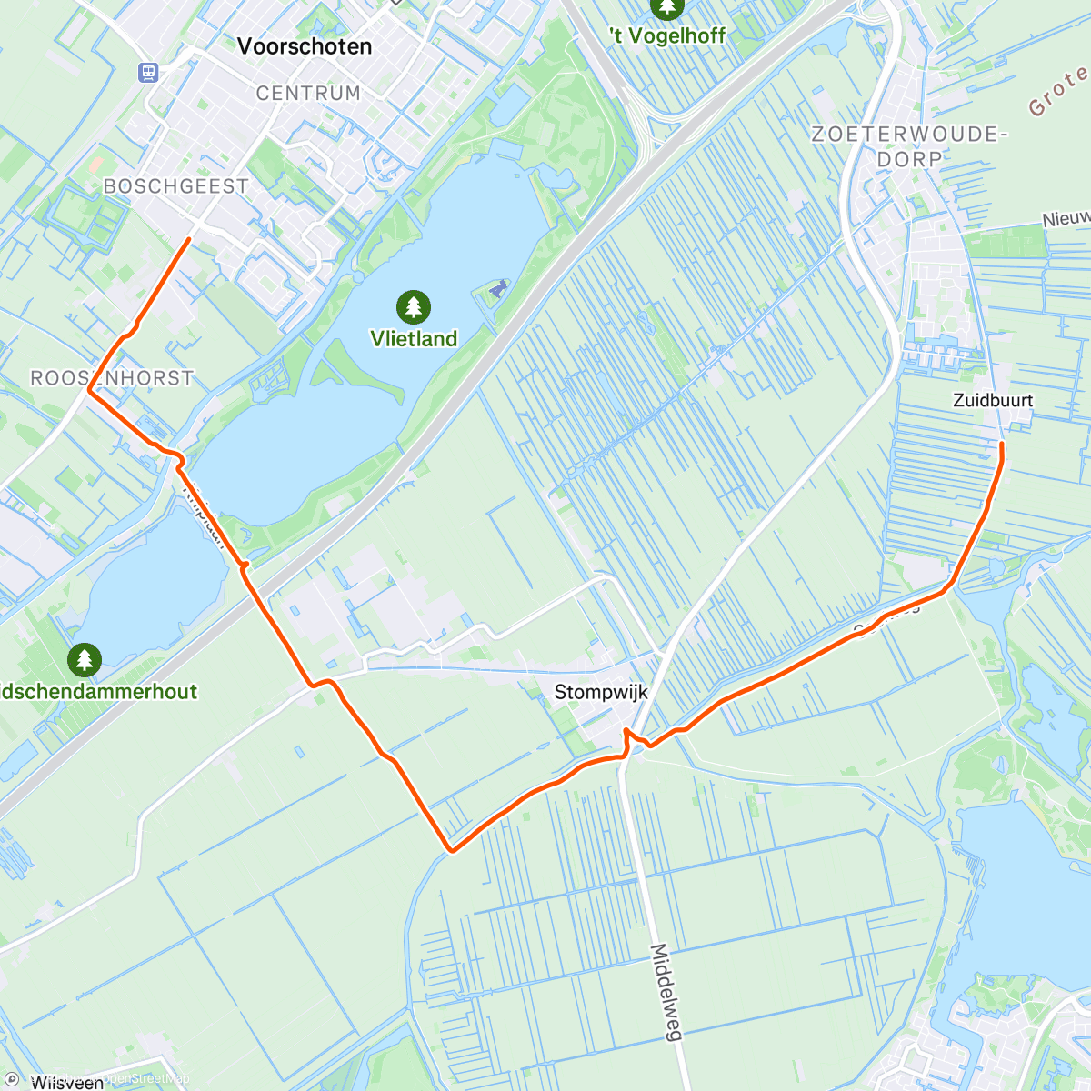 Map of the activity, Herstelloop na mijn eerste marathon in Parijs #spierpijn