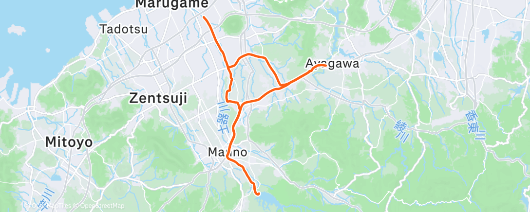 Map of the activity, ランチタイム ライド