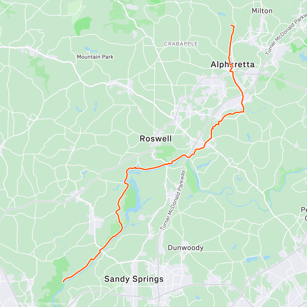 Map of the activity, Santa upped my VO2 max